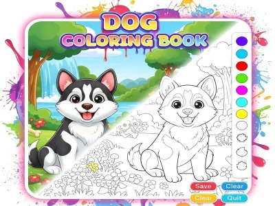 Juego Libro para colorear de perros en línea