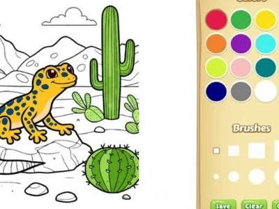 Juego Libro para colorear de animales del desierto para niños en línea