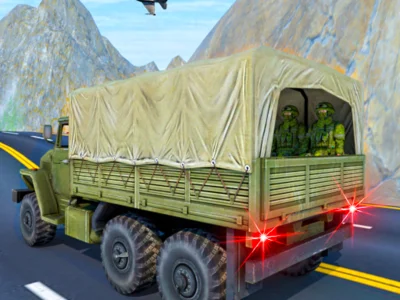 Juego Transporte de vehículos del ejército, conducción de camiones. en línea Juego Transporte de vehículos del ejército, conducción de camiones. en línea
