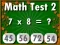 Juego Prueba de Matemáticas 2 en línea