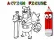 Juego De vuelta a la escuela: Coloreando figuras de acción en línea