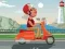 Juego Coloración Paseo en Scooter por la Ciudad en línea