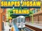 Juego Trenes de rompecabezas de formas en línea