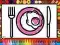 Juego Colorea y decora el plato de cena en línea