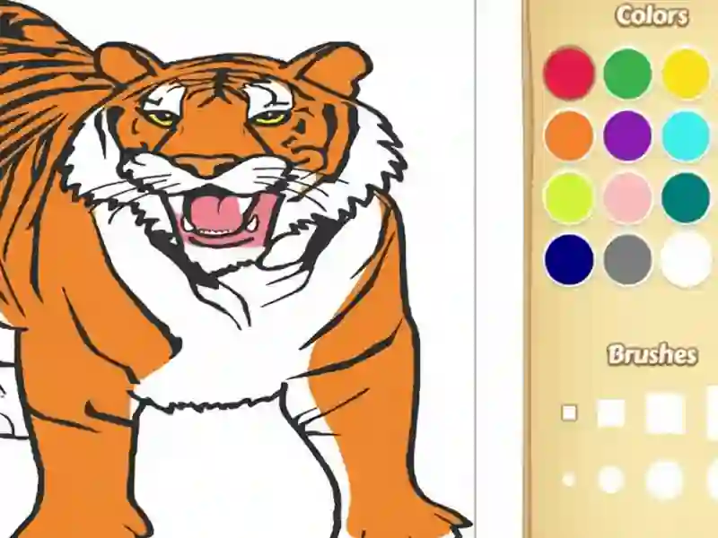 Juego Libro para colorear de tigre en línea
