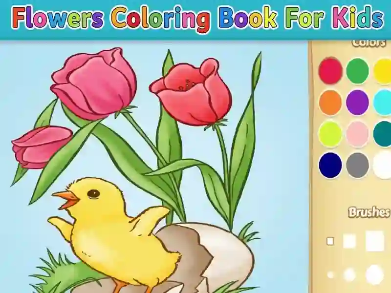 Juego Libro para colorear de flores para niños en línea Juego Libro para colorear de flores para niños en línea