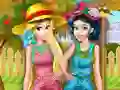 Juego Princesas trabajando en el jardín en línea