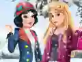 Juego Moda invernal de Aurora y Blanca Nieves en línea Juego Moda invernal de Aurora y Blanca Nieves en línea