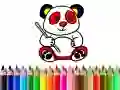 Juego De vuelta a la escuela: Coloreando Panda en línea Juego De vuelta a la escuela: Coloreando Panda en línea