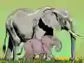 Juego Animales salvajes y sus bebés en línea