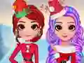 Juego Outfits navideños de chicas arcoíris en línea Juego Outfits navideños de chicas arcoíris en línea