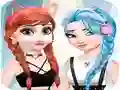 Juego Vestir y Maquillar a Elsa y Anna en línea