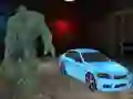 Juego Juego de coches encadenados contra Hulk en rampa en línea Juego Juego de coches encadenados contra Hulk en rampa en línea