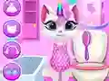 Juego Cuidado Diario del Gatito Unicornio en línea