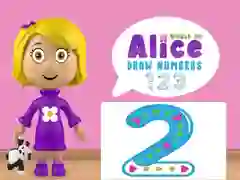 Juego Mundo de Alicia: Dibuja Números en línea Juego Mundo de Alicia: Dibuja Números en línea