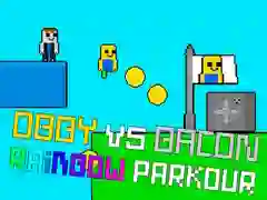 Juego Obby vs Bacon Parkour Arcoíris en línea