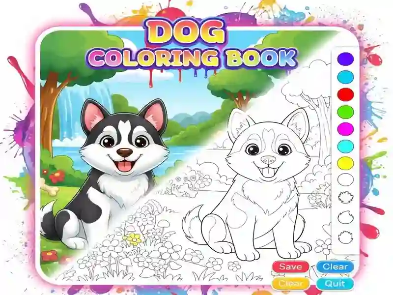 Juego Libro para colorear de perros en línea