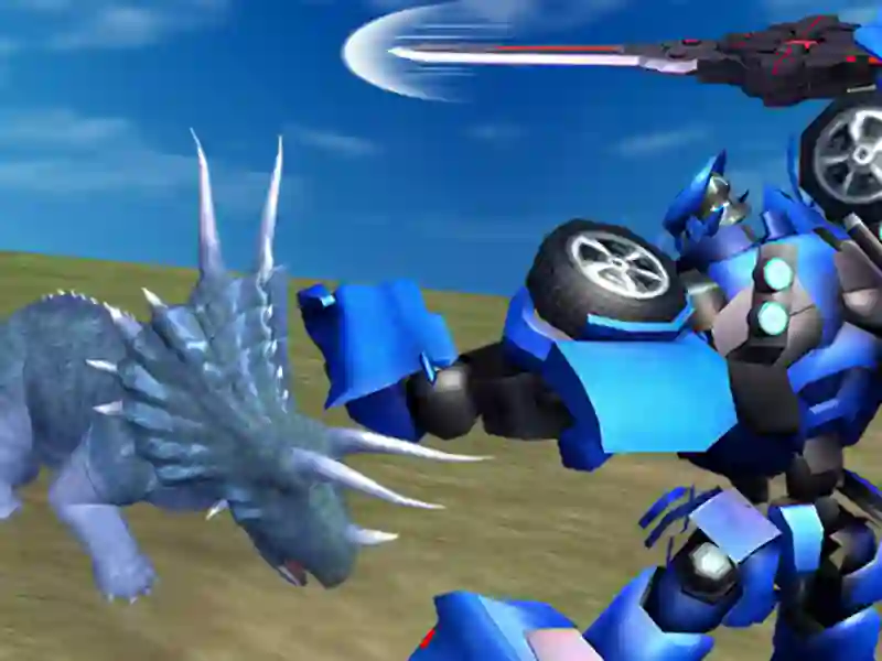 Juego Batalla de Dinosaurio Jurásico Mech en línea