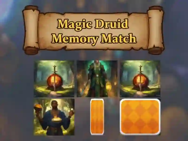 Juego Partido de memoria del druida mágico en línea