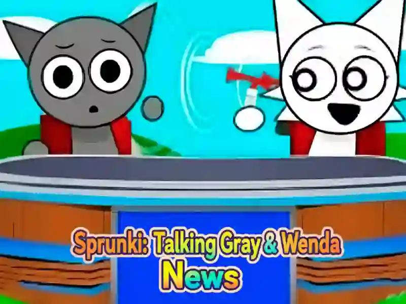 Juego Sprunki: Talking Gray y Wenda News en línea