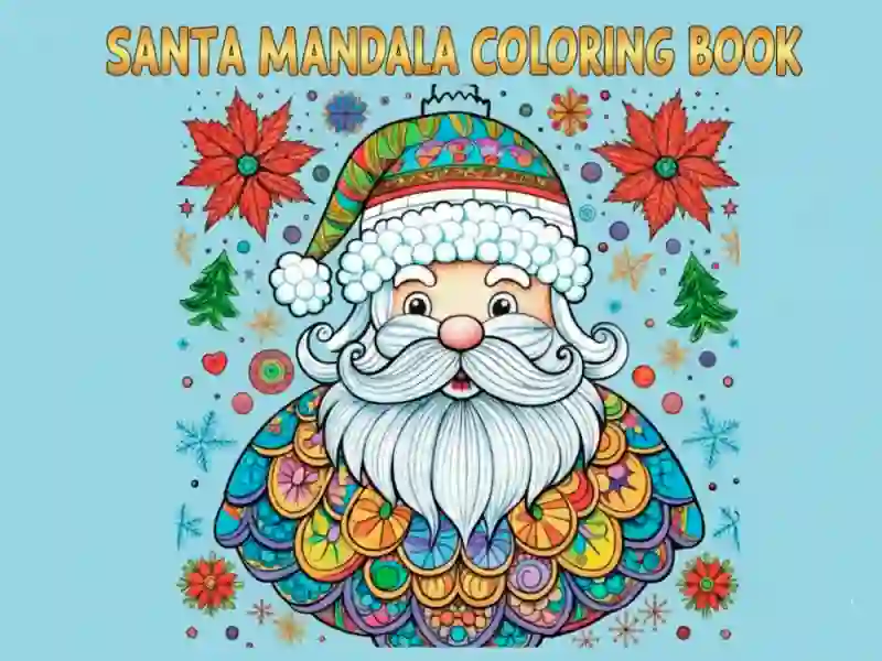 Juego Dibujos para colorear de mandalas de Papá Noel en línea
