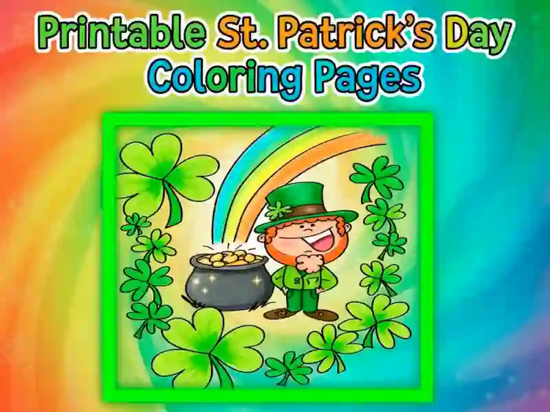 Juego Dibujos Para Colorear Del Día De San Patricio Imprimibles en línea