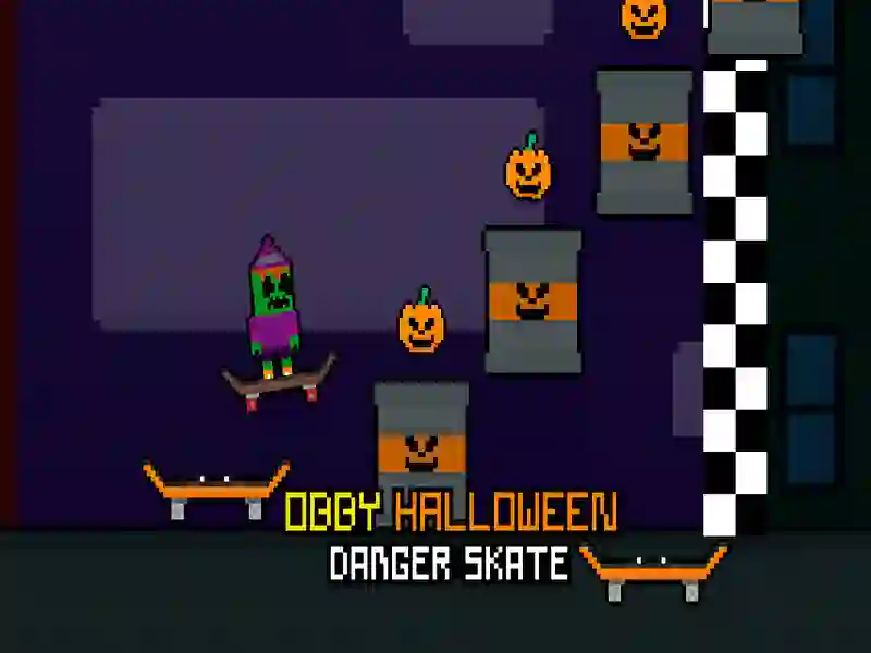 Juego Obby Halloween Danger Skate en línea