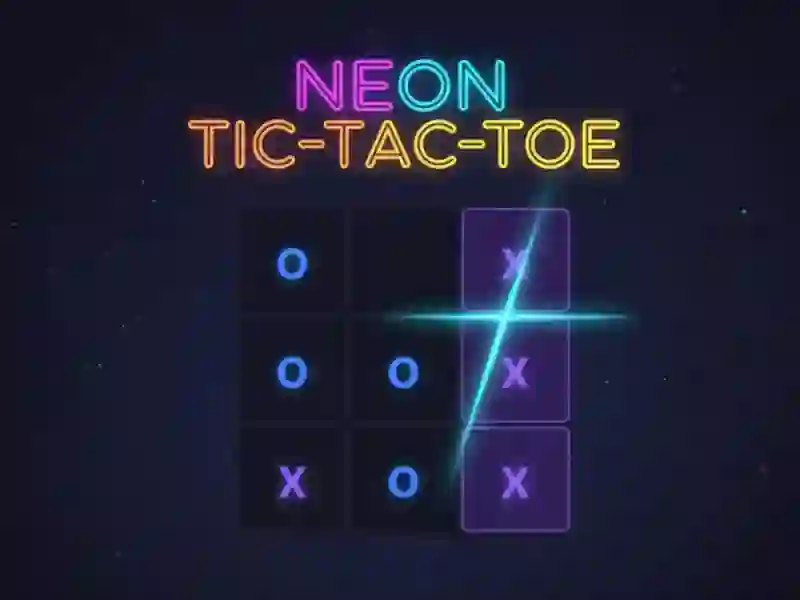 Juego Tic-Tac-Toe de neón en línea