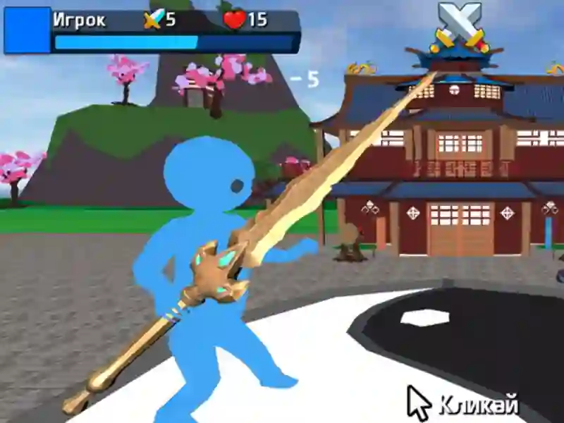 Juego Obby stickman en espadas en línea