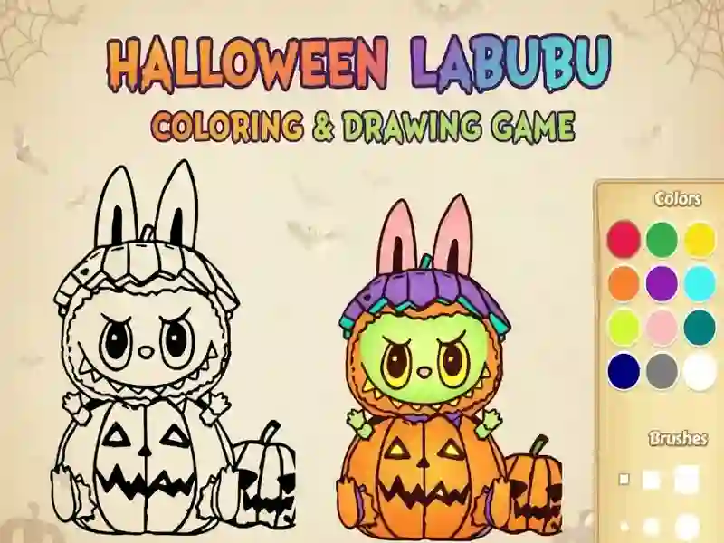 Juego Juego de colorear y dibujar Halloween Labubu en línea