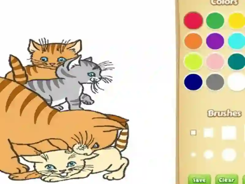 Juego Libro para colorear de gatos para niños en línea