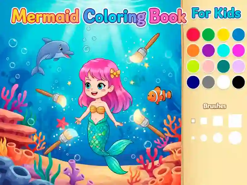 Juego Libro para colorear de sirena para niños en línea