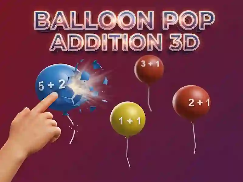 Juego Adición de estallido de globos modelo 3d en línea