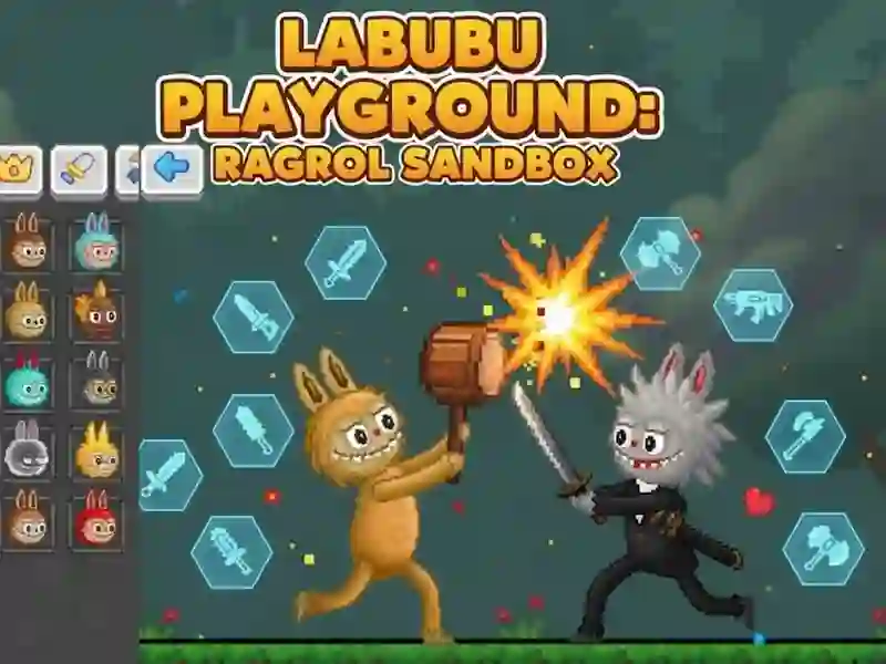 Juego Zona de juegos Labubu: Caja de arena Ragdoll en línea