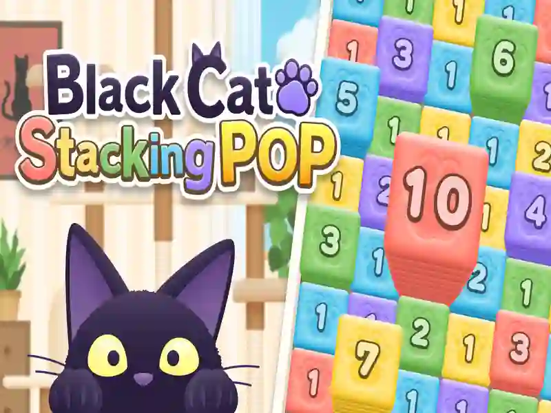 Juego POP apilable de gato negro en línea
