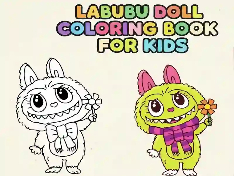 Juego Libro para colorear de muñecas Labubu para niños en línea