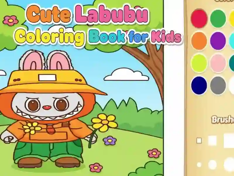 Juego Lindo libro para colorear Labubu para niños en línea