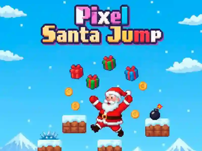 Juego Salto de Papá Noel de píxeles en línea