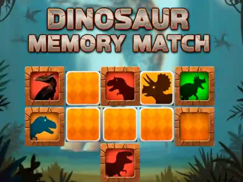 Juego Partido de memoria de dinosaurios en línea