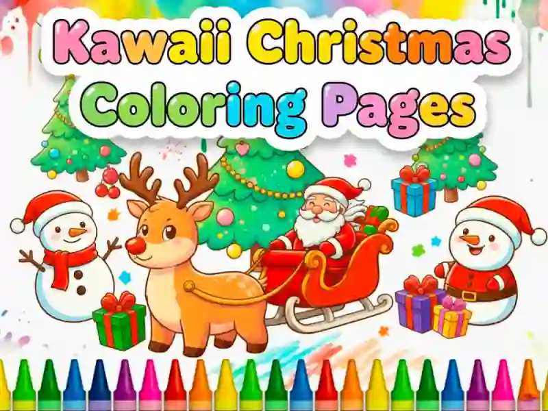 Juego Dibujos Kawaii De Navidad Para Colorear en línea