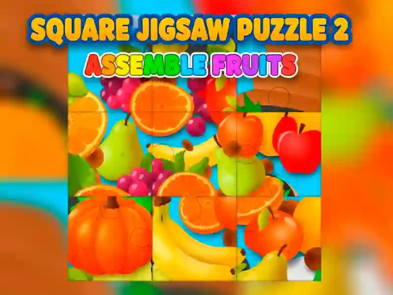 Juego Puzzle cuadrado 2 — Armar frutas en línea
