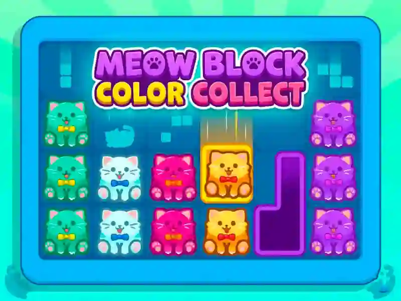 Juego Meow Block Color Collect en línea