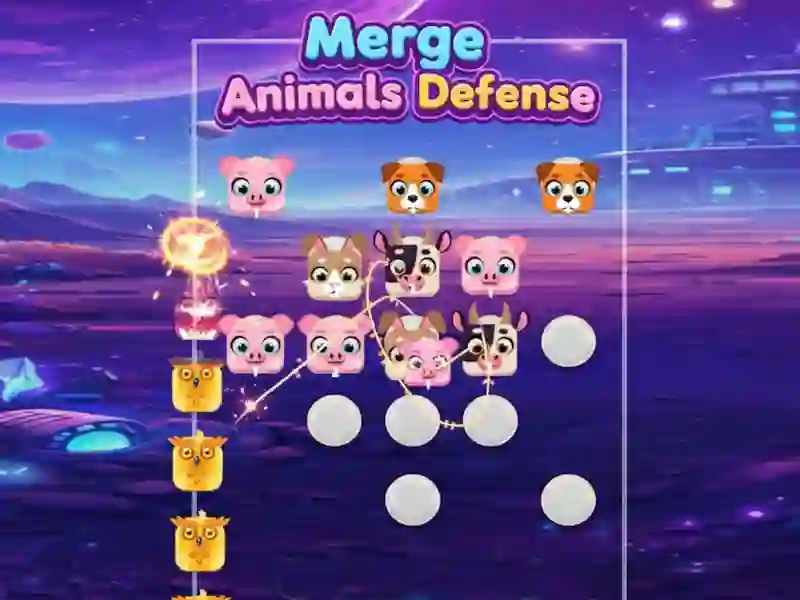 Juego Fusionar defensa de animales en línea