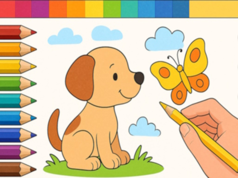 Juego ¡Dibuje con lápices para colorear! en línea