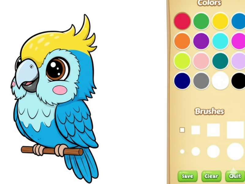 Juego Libro para colorear de animales kawaii en línea