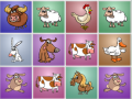 Juego Rompecabezas de coincidencias de animales de granja en línea