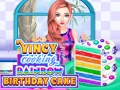 Juego Vincy Cocinando Pastel de Cumpleaños Arcoíris en línea