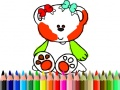 Juego De vuelta a la escuela: Coloreando el dulce oso en línea