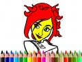 Juego De vuelta a la escuela: colorear chica linda en línea