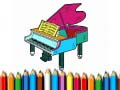 Juego De vuelta a la escuela: Libro para colorear de piano en línea